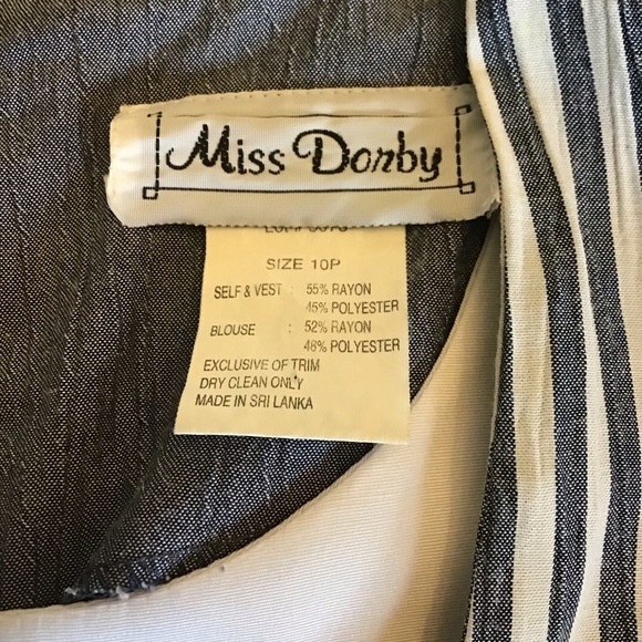 Miss Dorby Vintage Short Sleeve Vest Popover Romper Size 10P - Picture 8 of 8